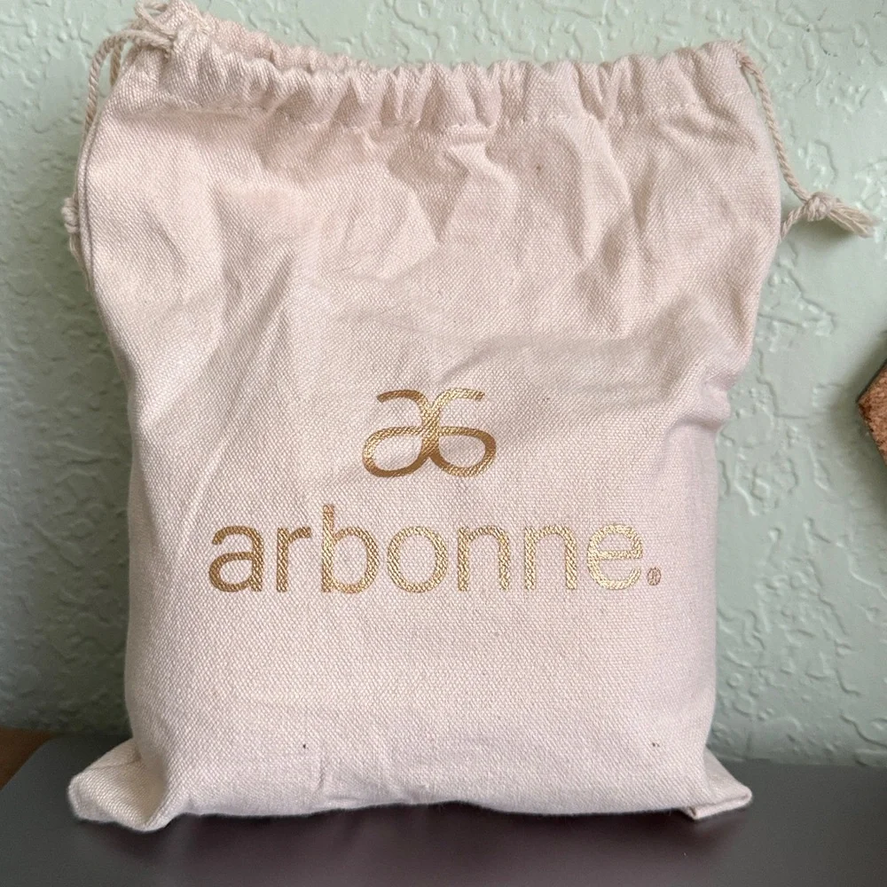 Arbonne White Cups with Gold Logo